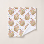 Aquarellkuchen Badhandtuch Set (Waschlappen)