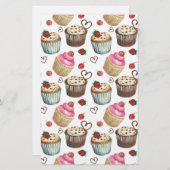 Aquarellkuchen Briefpapier (Vorne/Hinten)