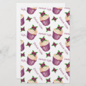 Aquarellkuchen Briefpapier (Vorne/Hinten)