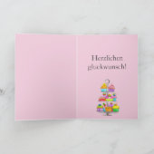 Aquarellkuchen Deutsche Geburtstagskarte Karte (Innenseite)