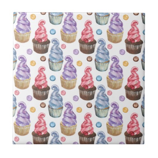 Aquarellkuchen farbig fliese (Vorderseite)