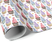 Aquarellkuchen farbig geschenkpapier (Rolleneckpunkt)