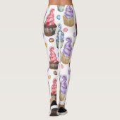 Aquarellkuchen farbig leggings (Rückseite)