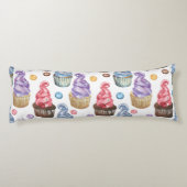 Aquarellkuchen farbig seitenschläferkissen (Rückseite)