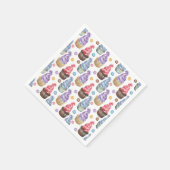 Aquarellkuchen farbig serviette (Ecke)
