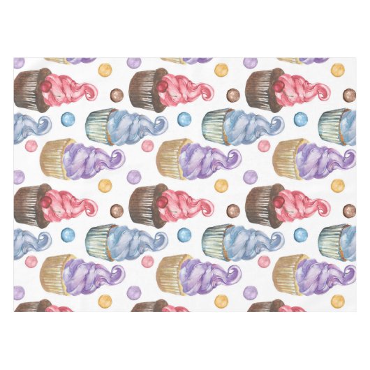 Aquarellkuchen farbig tischdecke (Vorderseite (Horizontal))