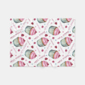 Aquarellkuchen Fleecedecke (Vorderseite (Horizontal))
