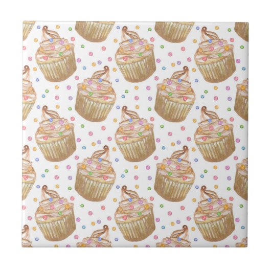 Aquarellkuchen Fliese (Vorderseite)