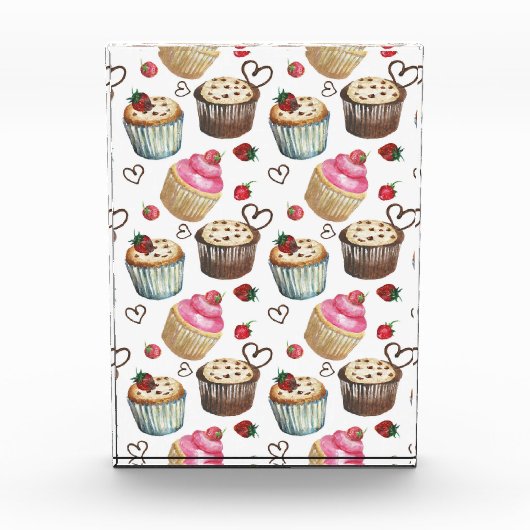 Aquarellkuchen Fotoblock (Vorderseite)