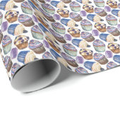 Aquarellkuchen Geschenkpapier (Rolleneckpunkt)