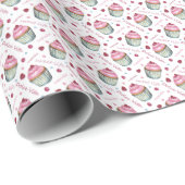 Aquarellkuchen Geschenkpapier (Rolleneckpunkt)