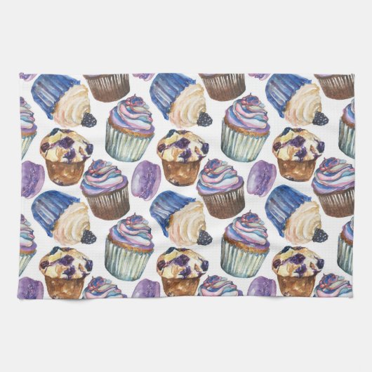 Aquarellkuchen Geschirrtuch (Horizontal)