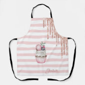 Aquarellkuchen, Glitzer-Tropfen, Streifen Schürze (Vorderseite)