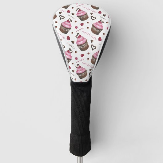 Aquarellkuchen Golf Headcover (Vorderseite)