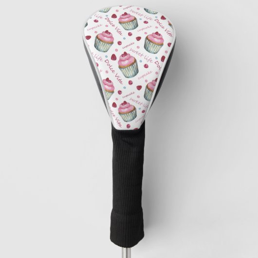 Aquarellkuchen Golf Headcover (Vorderseite)