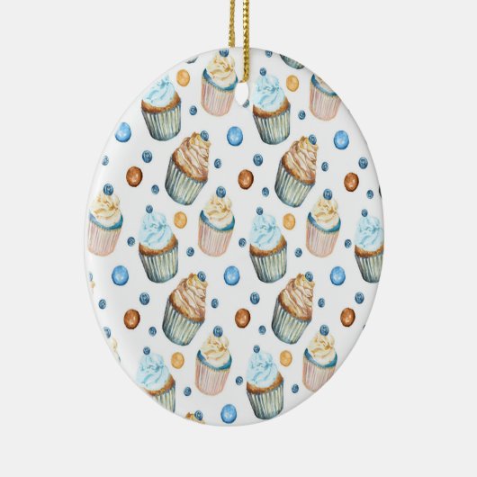 Aquarellkuchen Keramik Ornament (Rechts)