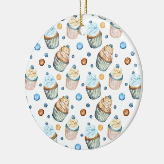 Aquarellkuchen Keramik Ornament (Links)