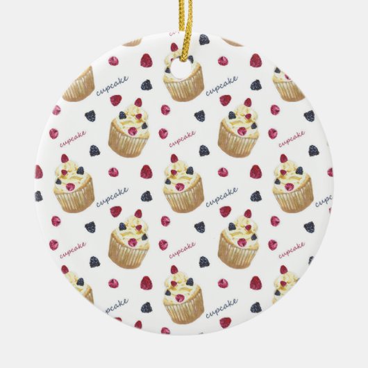 Aquarellkuchen Keramikornament (Vorne)