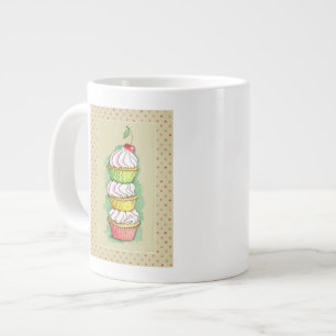 Aquarellkuchen. Küchenbild. Jumbo-Tasse