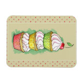 Aquarellkuchen. Küchenbild. Magnet (Horizontal)