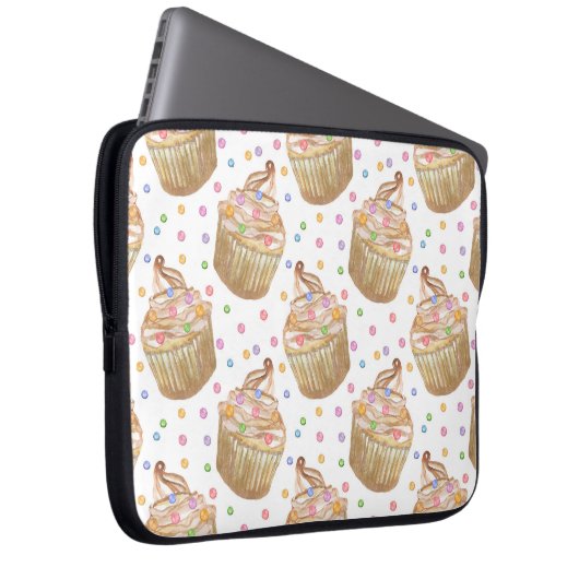 Aquarellkuchen Laptopschutzhülle (Vorne Rechts)