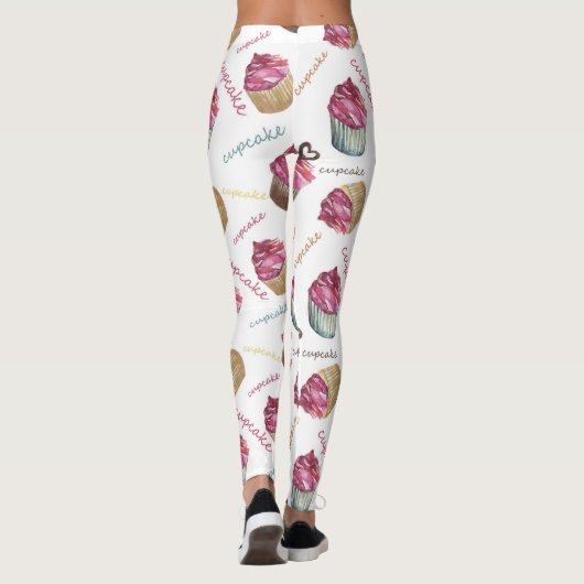 Aquarellkuchen Leggings (Rückseite)