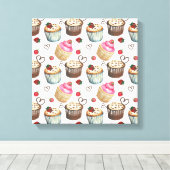 Aquarellkuchen Leinwanddruck (Insitu (Holzboden))