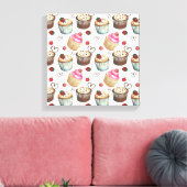 Aquarellkuchen Leinwanddruck (Insitu (Wohnzimmer))