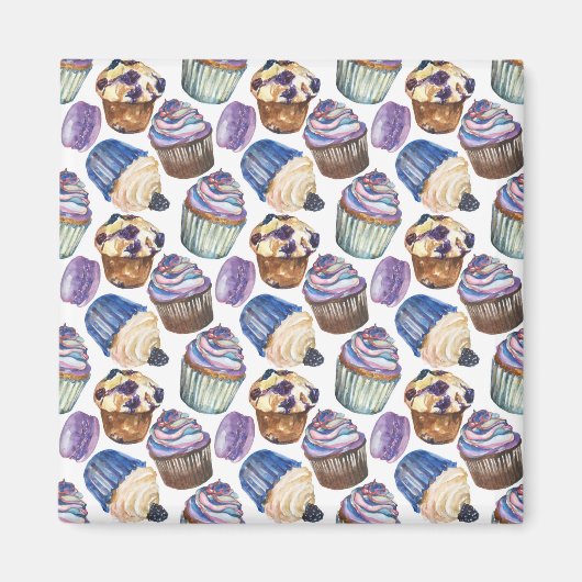 Aquarellkuchen Magnet (Vorne)