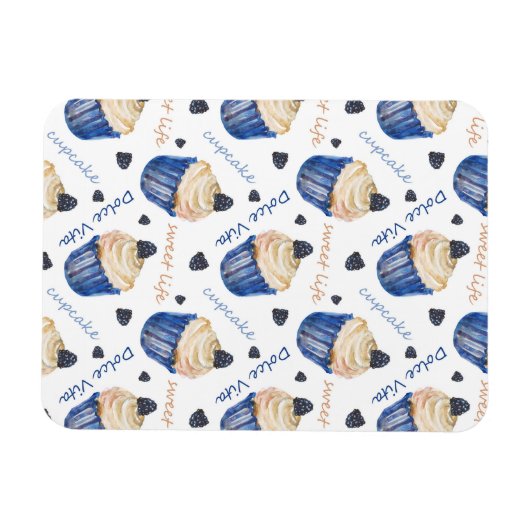 Aquarellkuchen Magnet (Horizontal)