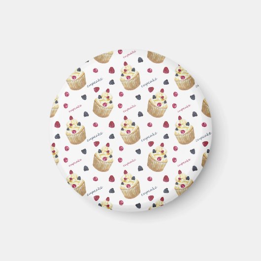 Aquarellkuchen Magnet (Vorne)