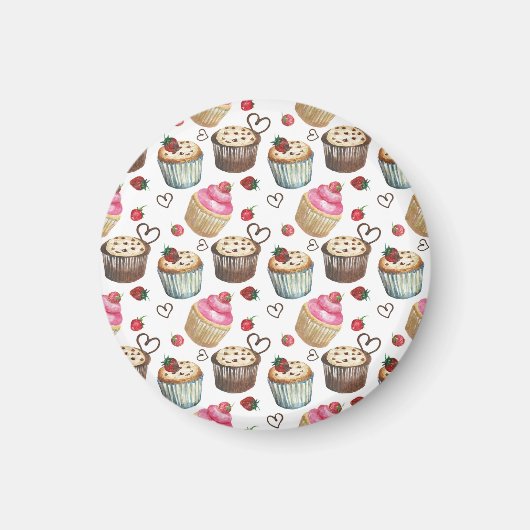 Aquarellkuchen Magnet (Vorne)