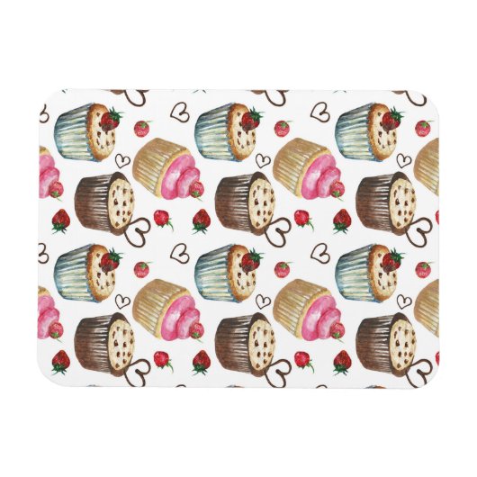 Aquarellkuchen Magnet (Horizontal)