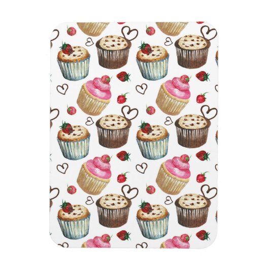 Aquarellkuchen Magnet (Vertikal)