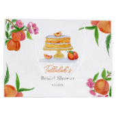 Aquarellkuchen mit Blütendusche Große Geschenktüte (Rückseite)