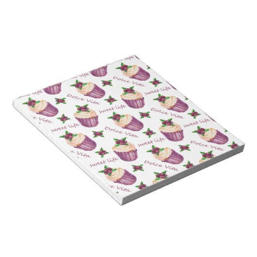 Aquarellkuchen Notizblock (angewinkelt)