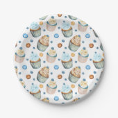 Aquarellkuchen Pappteller (Vorderseite)