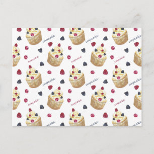 Aquarellkuchen Postkarte