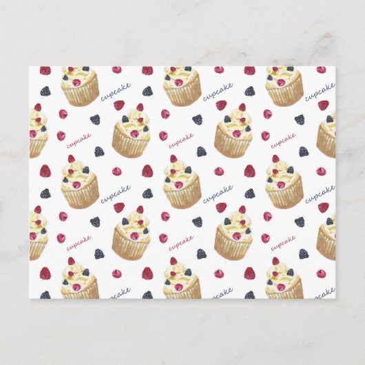 Aquarellkuchen Postkarte (Vorderseite)