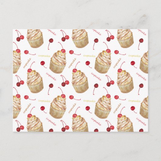 Aquarellkuchen Postkarte (Vorderseite)