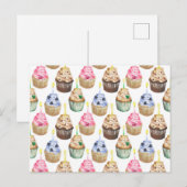 Aquarellkuchen Postkarte (Vorne/Hinten)