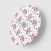 Aquarellkuchen Runde Wanduhr (Winkel)