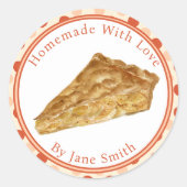 Aquarellkuchen Rustikale hausgemachte Runder Aufkleber (Vorderseite)