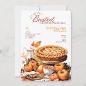 Aquarellkuchen Rustikaler Erntedank Potluck Einlad Feiertagskarte (Vorderseite)