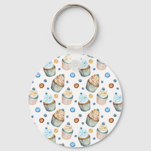 Aquarellkuchen Schlüsselanhänger (Vorderseite)