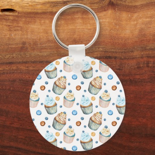Aquarellkuchen Schlüsselanhänger (Vorderseite)