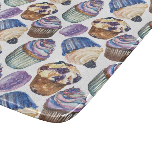 Aquarellkuchen Schneidebrett (Ecke)