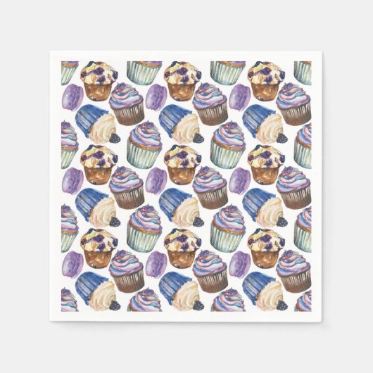 Aquarellkuchen Serviette (Vorderseite)