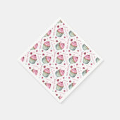 Aquarellkuchen Serviette (Ecke)