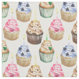 Aquarellkuchen Stoff